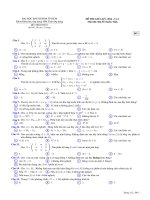 Đề thi giữa học kì 1 môn Đại số tuyến tính năm 2014 có đáp án - Trường Đại học Bách Khoa TP.HCM (Ca 1)
