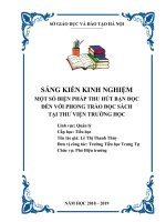 Tài liệu Một số biện pháp thu hút bạn đọc đến với phong trào đọc sách tại thư viện trường học