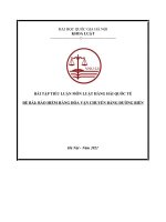 TIỂU LUẬN MÔN LUẬT HÀNG HẢI QUỐC TẾ BẢO HIỂM HÀNG HÓA VẬN CHUYỂN BẰNG ĐƯỜNG BIỂN
