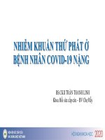 NHIỄM KHUẨN THỨ PHÁT Ở BỆNH NHÂN COVID-19 NẶNG