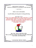 công tác phối hợp giữa nhà trường và phụ huynh học sinh về giáo dục học sinh ở trường tiểu học cam phú, thành phố cam ranh, tỉnh khánh hòa  