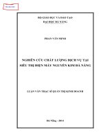 Nghiên cứu chất lượng dịch vụ tại Siêu thị Điện Máy Nguyễn Kim TP. Đà Nẵng