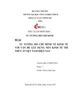 TƯ TƯỞNG hồ CHÍ MINH về KINH tế với vấn đề xây DỰNG nền KINH tế TRÍ THỨC ở VIỆT NAM HIỆN NAY 