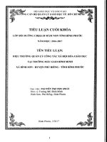 Hiệu trưởng quản lý công tác xã hội hóa giáo dục tại trường mẫu giáo bình minh xã bình sơn huyện phú riêng 
