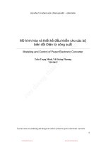 Mô hình hóa và thiết kế điều khiển cho các bộ điện tử công suất