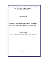 Luận văn thạc sĩ nghiên cứu một số đặc điểm sinh học của bò sữa chậm sinh và ứng dụng hormone để khắc phục 