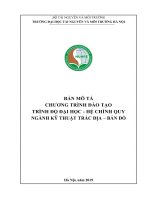 BẢN MÔ TẢ CHƯƠNG TRÌNH ĐÀO TẠO TRÌNH ĐỘ ĐẠI HỌC - HỆ CHÍNH QUY NGÀNH KỸ THUẬT TRẮC ĐỊA – BẢN ĐỒ