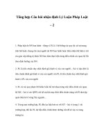 Tổng hợp câu hỏi nhận pháp luật  đại cương–2 437077