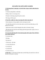 BÀI KIỂM TRA môn KIỂM NGHIỆM