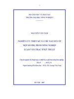 Luận văn thạc sĩ nghiên cứu một số biện pháp kỹ thuật trồng đậu tương đông trên đất 2 lúa ở huyện hoằng hoá tỉnh thanh hoá 