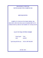 Luận văn thạc sĩ nghiên cứu sử dụng gừng trong phòng trị hội chứng tiêu chảy do e coli gây bệnh trên vịt CV super m nuôi tại trung tâm nghiên cứu vịt đại xuyên 