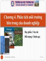 Chương 4 : Phân tích môi trường bên trong của doanh nghiệp