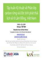 Tập huấn Kỹ thuật về Phân lớp carbon rừng và Ước tính phát thải lịch sử ở Lâm Đồng,