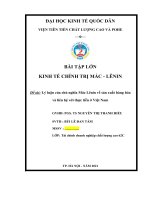 Lý luận của chủ nghĩa mác lênin về sản xuất hàng hóa và liên hệ với thực tiễn ở việt nam 