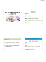 Các xét nghiệm sinh hóa lâm sàng