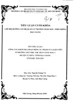 Tiểu luận cuối khóa CBQL công tác kiểm tra hoạt động sư phạm của giáo viên ở trường tiểu học thị trấn nàng mâu 1 
