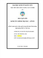 Cạnh tranh và độc quyền trong nền kinh tế thị trường định hướng XHCN ở việt nam 