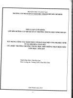 Tiểu luận cuối khóa CBQL xây dựng công tác đàm phán với ban đại diện cha mẹ học sinh về xã hội hóa giáo dục của hiệu trưởng trường THPT phan bội châu 