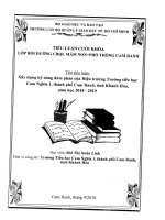 Tiểu luận cuối khóa CBQL xây dựng kỹ năng đàm phán của hiệu trưởng trường tiểu học cam nghĩa 1 thành phố cam ranh 