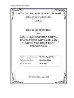 VẤN đề kết hợp BIỆN CHỨNG các mặt đối lập và sự vận DỤNG nó vào HOẠT ĐỘNG CHUYÊN môn 