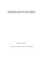 Sentiment analysis and opinions summrization on social media  