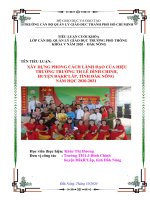 Tiểu luận cuối khóa CBQL xây dựng phong cách lãnh đạo của hiệu trưởng trường th lê đình chinh, huyện đắkr’lấp, tỉnh đắk nông năm học 2020 2021 