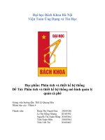 Phân tích và thiết kế hệ thống mô hình quản lý quán cà phê 