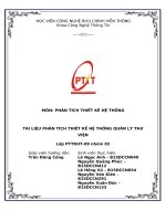 PHÂN TÍCH QUẢN LÝ THƯ VIỆN : (TÀI LIỆU PHÂN TÍCH THIẾT KẾ  HỆ  THỐNG QUẢN LÝ THƯ VIỆN)