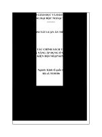 Tóm tắt luận án: Quy tắc chính sách tiền tệ và khả năng áp dụng ở Việt Nam trong điều kiện hội nhập kinh tế quốc tế.