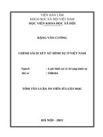 Tóm tắt luận án: Chính sách xét xử hình sự ở Việt Nam.