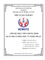 LIÊN hệ THỰC TIỄN CHỨNG MINH QUẢN TRỊ là KHOA học và NGHỆ THUẬT 