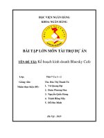 TÊN đề tài kế hoạch kinh doanh bluesky cafe 