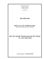 Một số vấn đề trong quan hệ mỹ   trung từ 1991   2003  