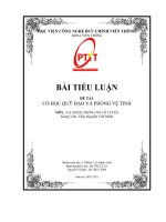 BÀI TIỂU LUẬN đề tài  cơ học QUỸ đạo và PHÓNG vệ TINH 