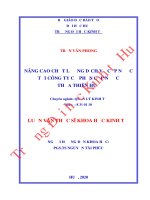 Nâng cao chất lượng dịch vụ cấp nước tại công ty cổ phần cấp nước thừa thiên huế 