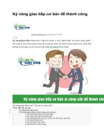 Kỹ năng giao tiếp cơ bản để thành công