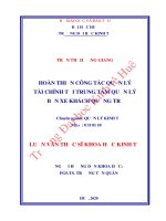Hoàn thiện công tác quản lý tài chính tại trung tâm quản lý bến xe khách quảng trị 