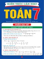 Kiến thức cần nhớ toán lớp 7