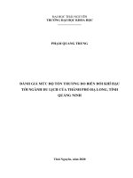 Đánh giá mức độ tổn thương do biến đổi khí hậu tới ngành du lịch của thành phố hạ long, tỉnh quảng ninh 