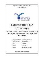 Kế toán phải trả người lao động tại trường đại học thủ dầu một 