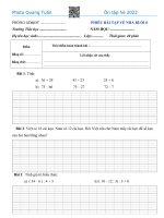 PHIẾU bài tập về NHÀ 44 BUỔI TOÁN TIẾNG VIỆT lớp 2 kết nối TRI THỨC