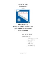 HỆ THỐNG QUẢN TRỊ NGUỒN NHÂN lực TÍCH hợp công ty THE COFFEE HOUSE 