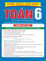 Kiến thức cần nhớ toán lớp 6