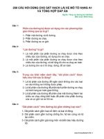 200 câu hỏi lý thuyết lái xe a1 và đáp án