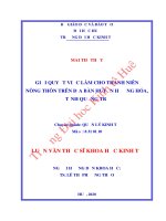 Giải quyết việc làm cho thanh niên nông thôn trên địa bàn huyện hướng hóa tỉnh quảng trị 
