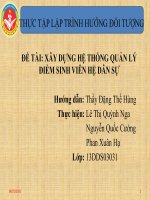 ĐỀ tài xây DỰNG hệ THỐNG QUẢN lý điểm SINH VIÊN hệ dân sự 