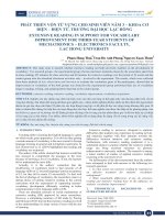 Phát triển vốn từ vựng cho sinh viên năm 3 – khoa cơ điện – điện tử, trường Đại học Lạc Hồng