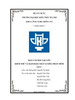 BÁO cáo bài tập lớn KIỂM THỬ và đảm bảo CHẤT LƯỢNG PHẦN mềm 