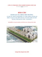 Báo cáo đánh giá tác động môi trường dự án nhà ở xã hội texhong