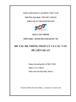 ĐỀ tài hệ THỐNG PHÁP lý và các vấn đề LIÊN QUAN 